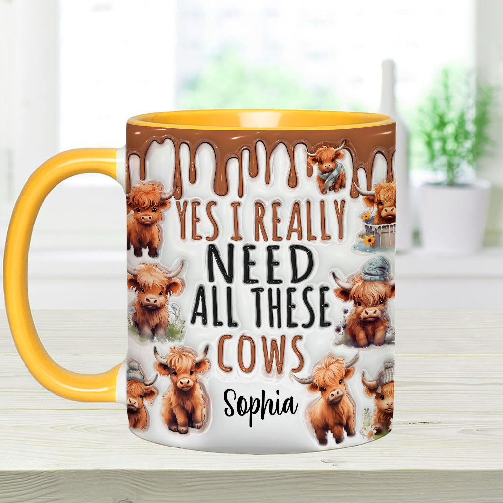 Oui, j'ai vraiment besoin de toutes ces vaches - Mug personnalisé