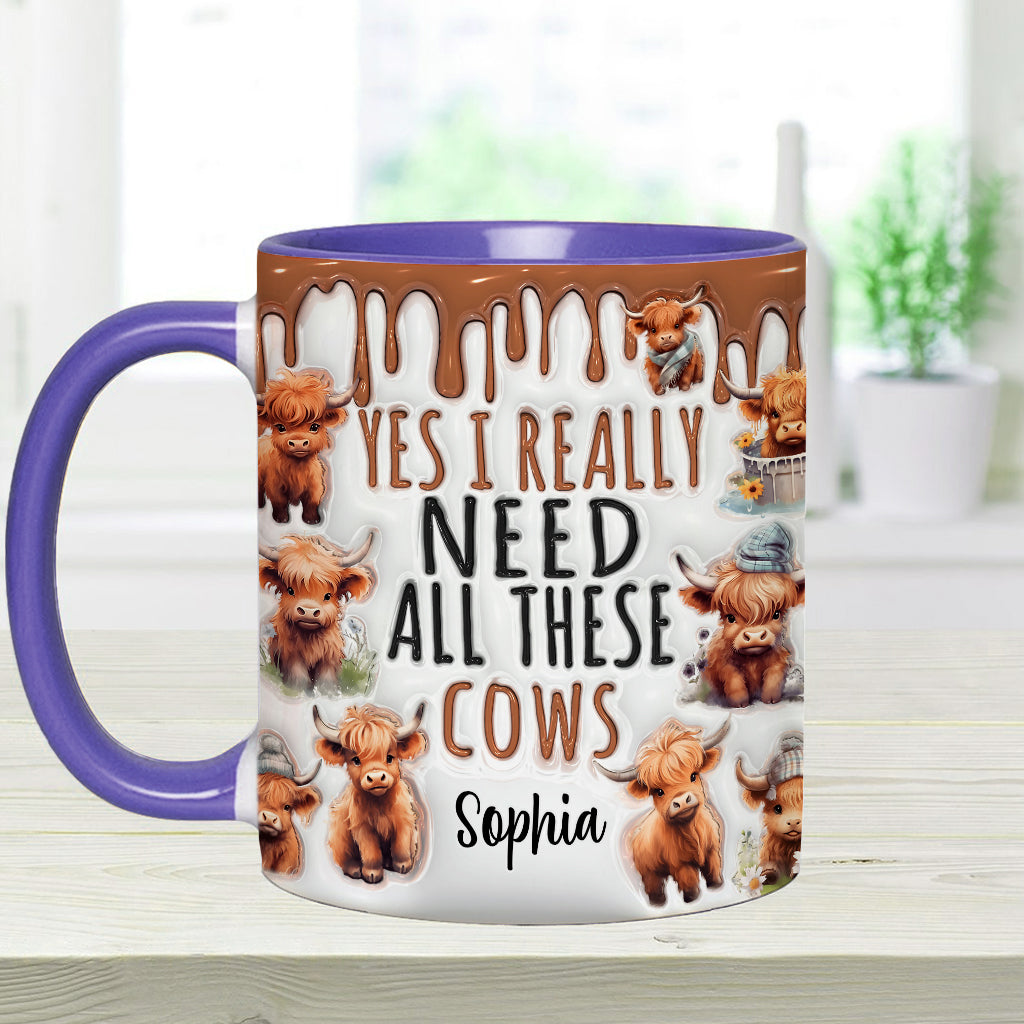 Oui, j'ai vraiment besoin de toutes ces vaches - Mug personnalisé