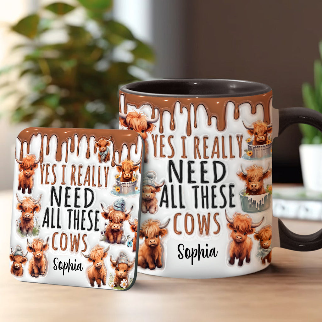 Oui, j'ai vraiment besoin de toutes ces vaches - Mug personnalisé