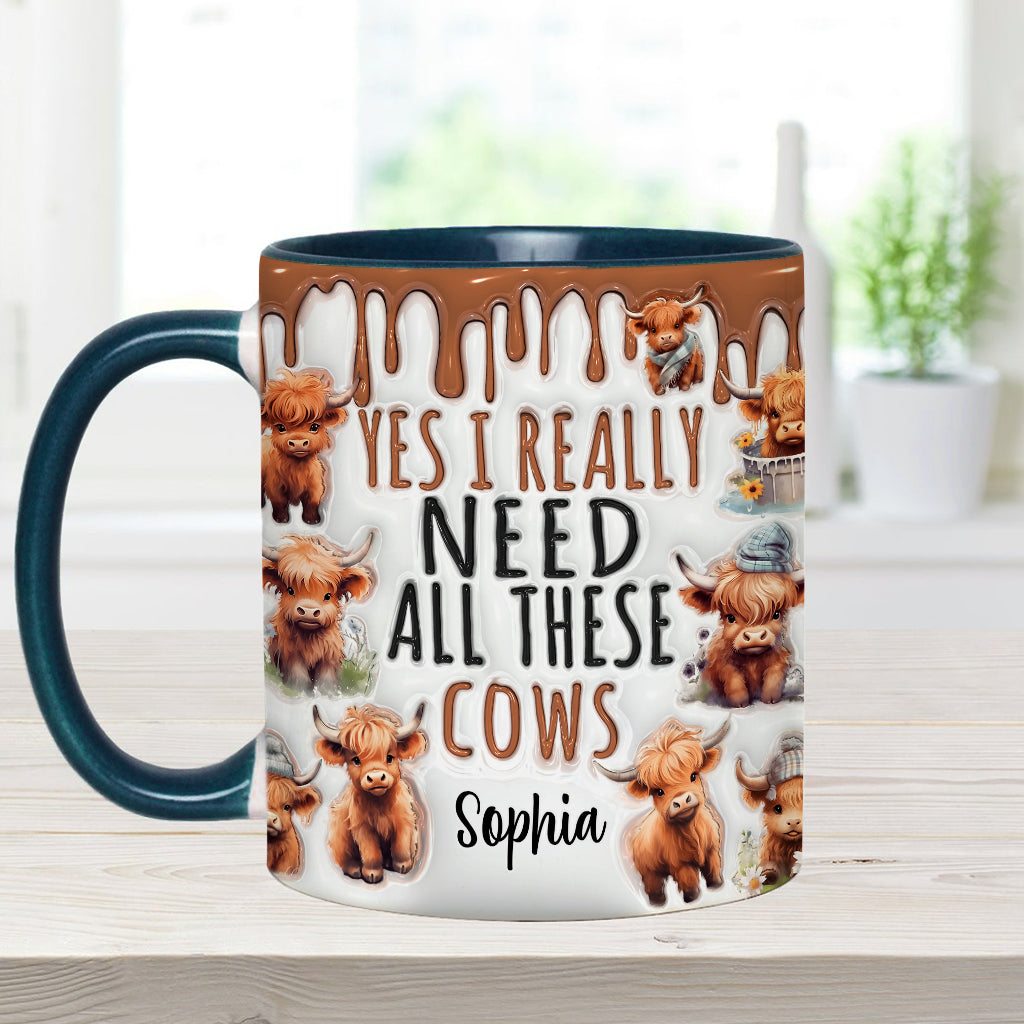 Oui, j'ai vraiment besoin de toutes ces vaches - Mug personnalisé
