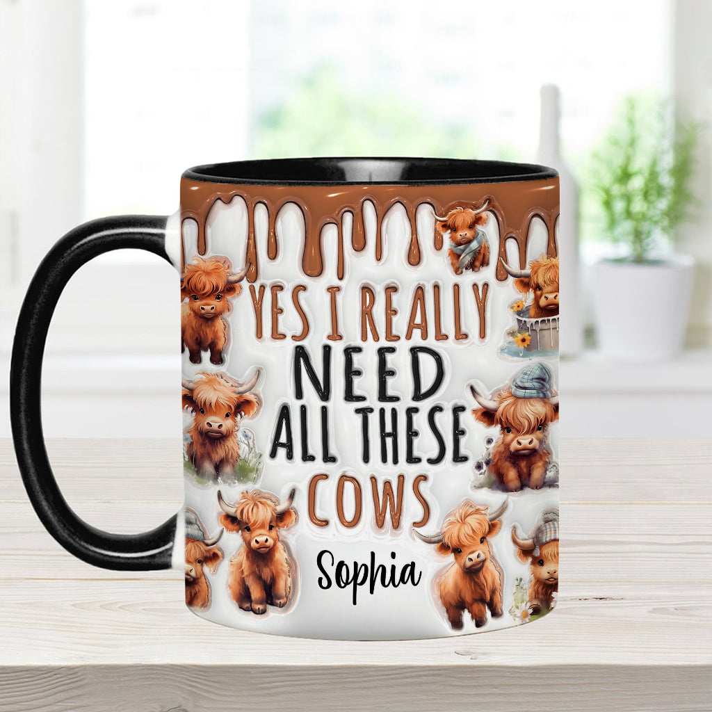 Oui, j'ai vraiment besoin de toutes ces vaches - Mug personnalisé