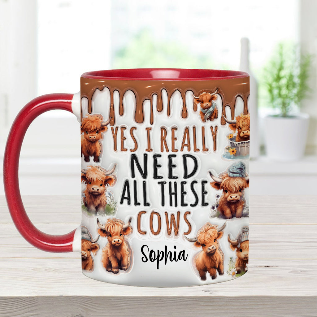 Oui, j'ai vraiment besoin de toutes ces vaches - Mug personnalisé