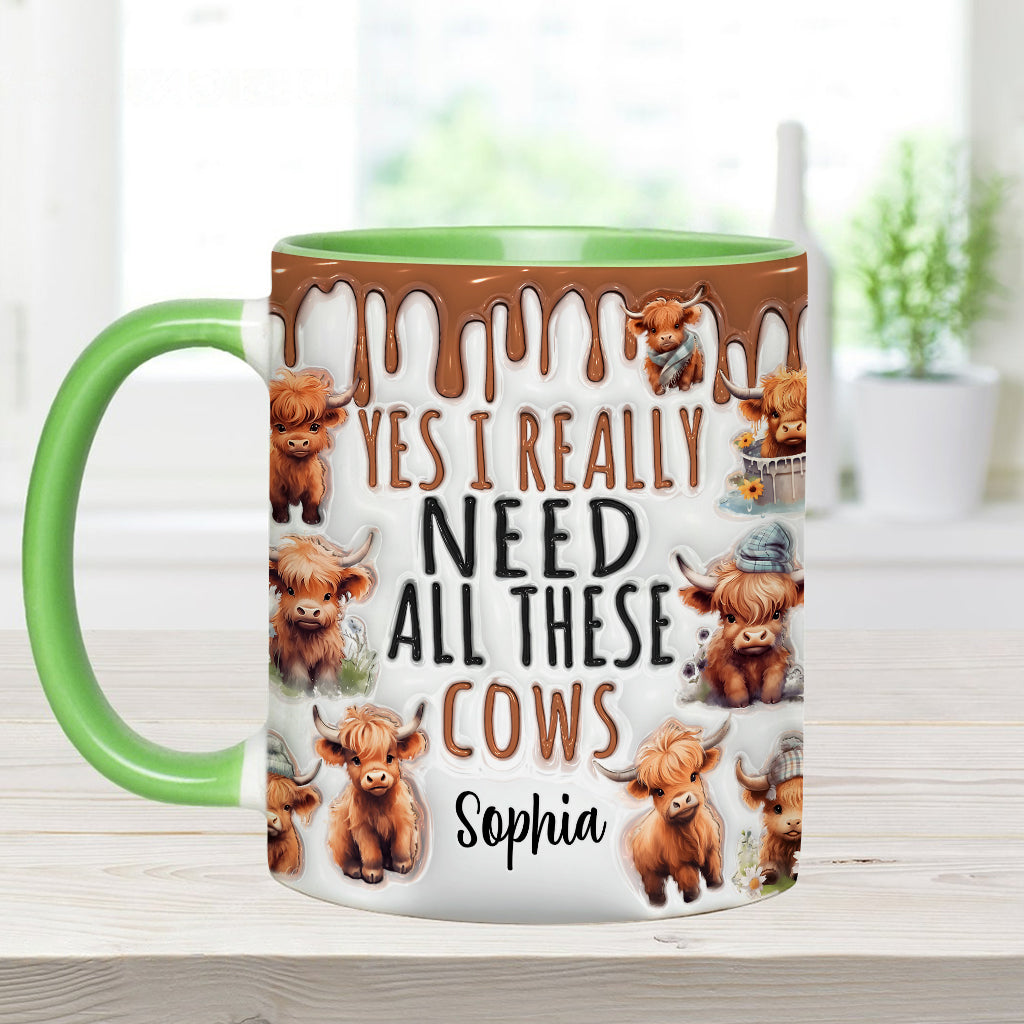 Oui, j'ai vraiment besoin de toutes ces vaches - Mug personnalisé