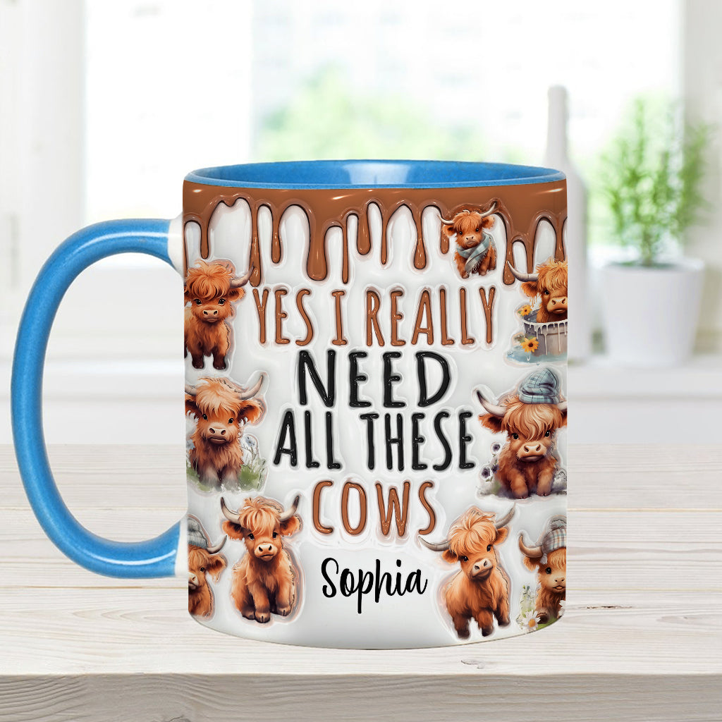 Oui, j'ai vraiment besoin de toutes ces vaches - Mug personnalisé