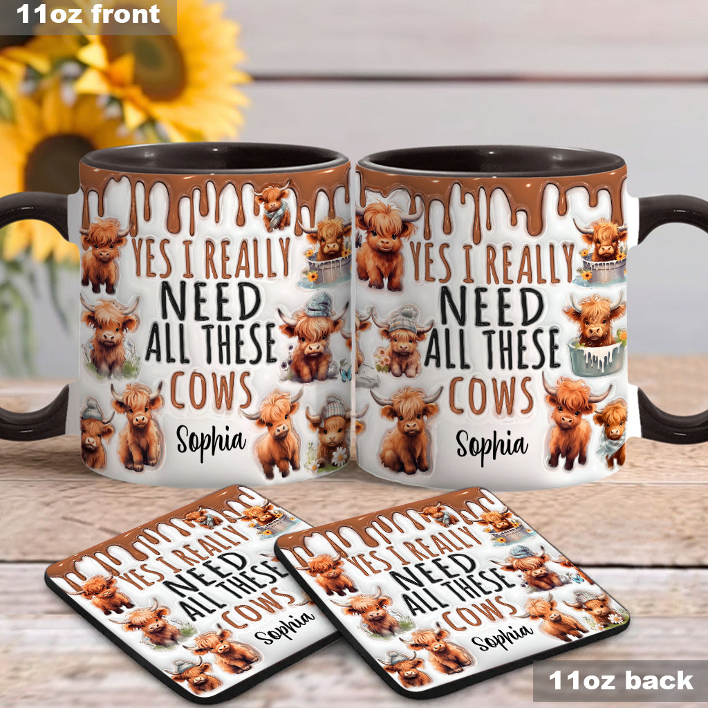 Oui, j'ai vraiment besoin de toutes ces vaches - Mug personnalisé