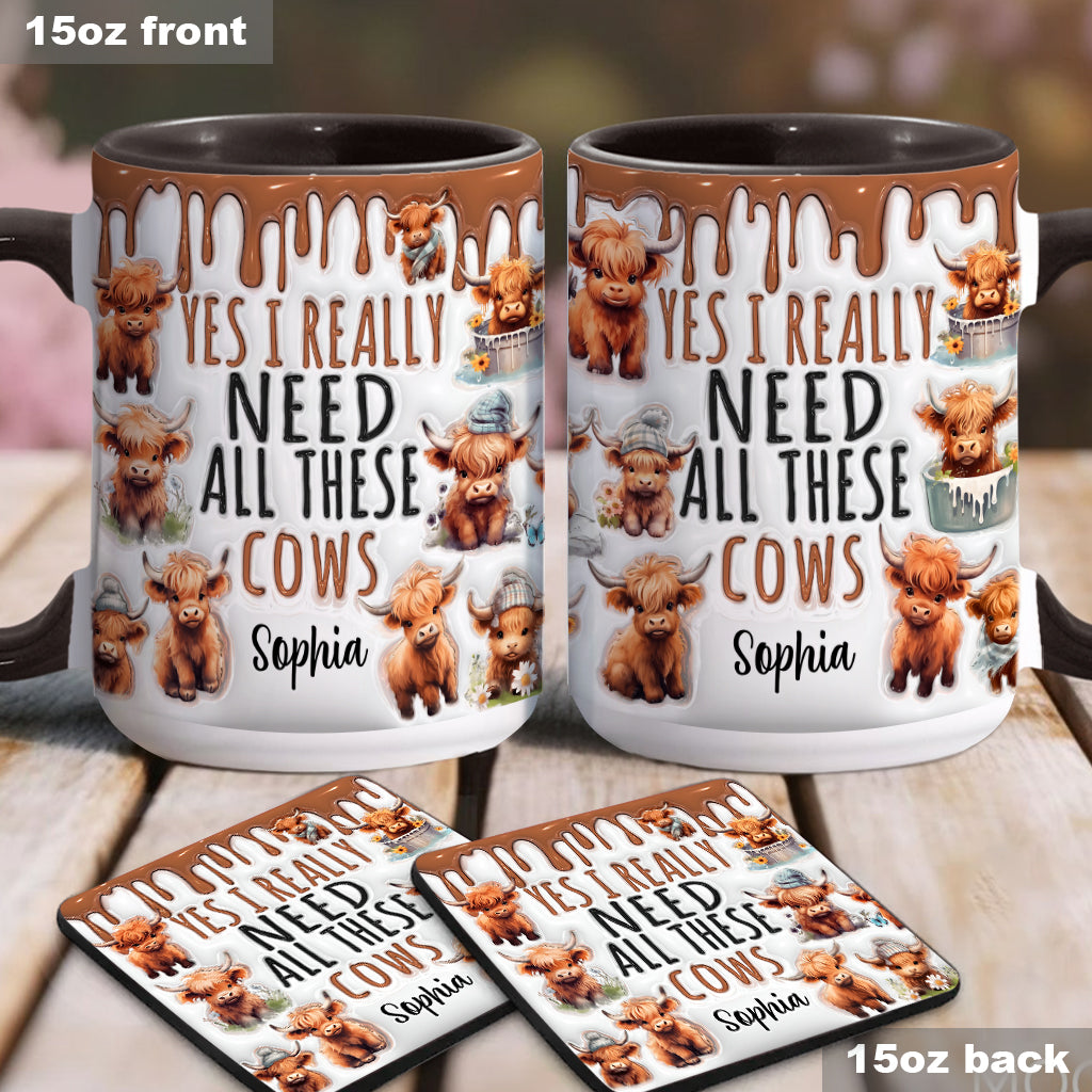 Oui, j'ai vraiment besoin de toutes ces vaches - Mug personnalisé