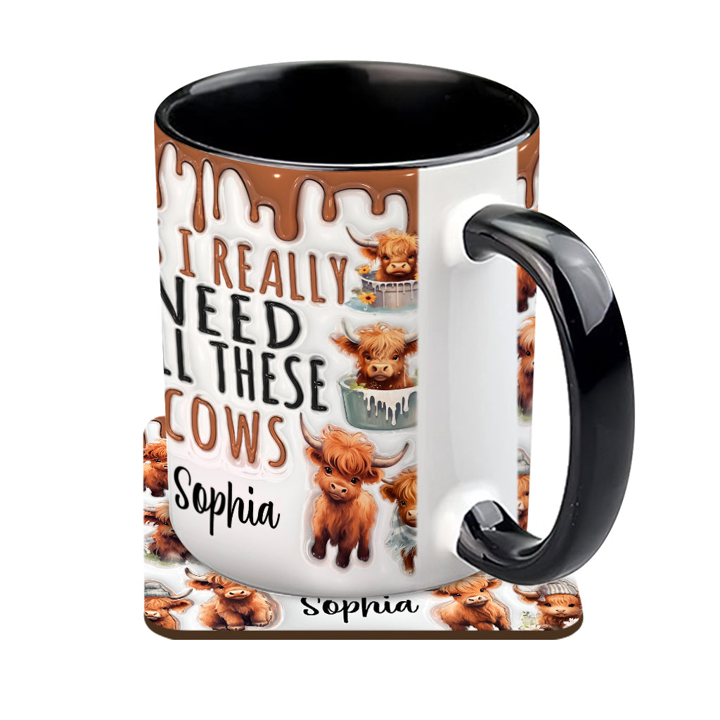 Oui, j'ai vraiment besoin de toutes ces vaches - Mug personnalisé