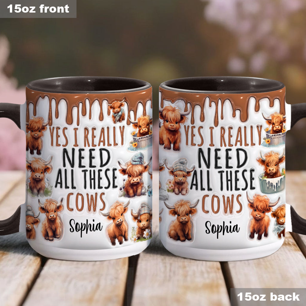 Oui, j'ai vraiment besoin de toutes ces vaches - Mug personnalisé