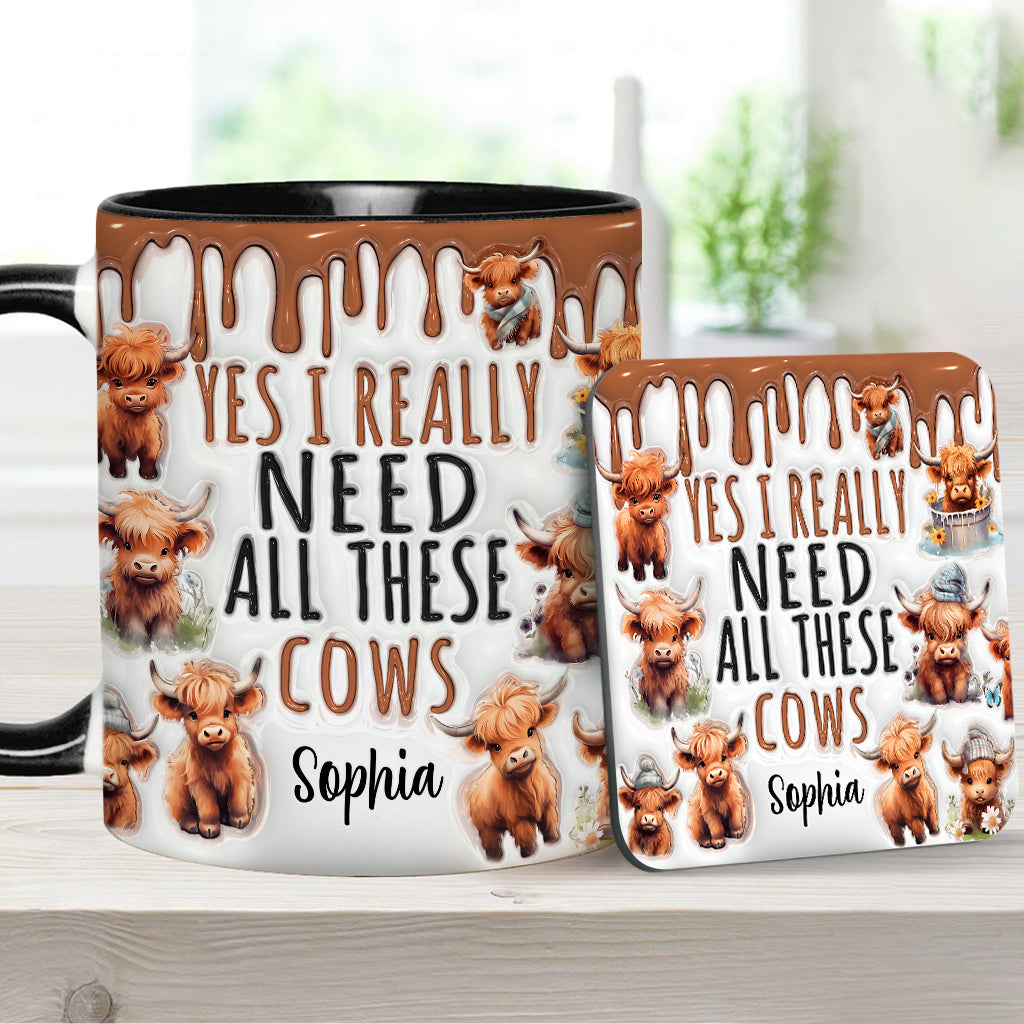 Oui, j'ai vraiment besoin de toutes ces vaches - Mug personnalisé