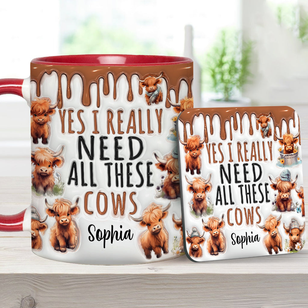 Oui, j'ai vraiment besoin de toutes ces vaches - Mug personnalisé