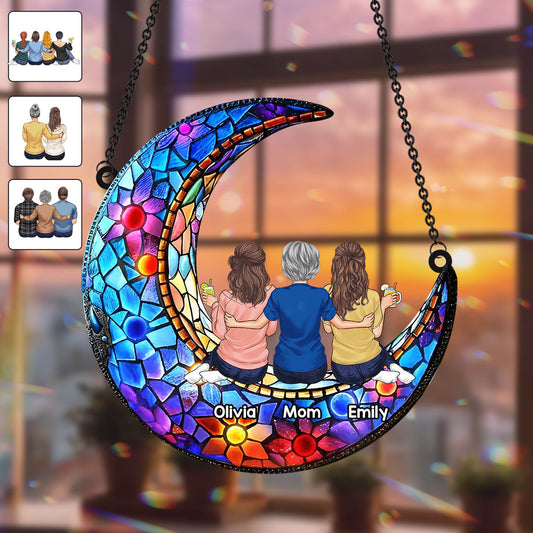 Mother And Children - Personalized Mother Window Hanging Suncatcher Ornament