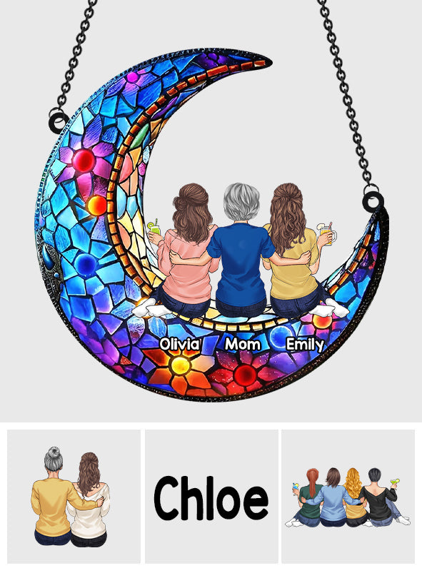 Mother And Children - Personalized Mother Window Hanging Suncatcher Ornament