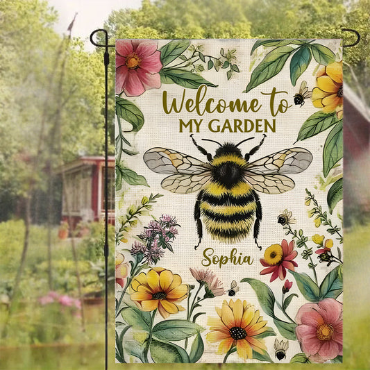 Welcome To My Garden - Personalized Gardening Garden Flag