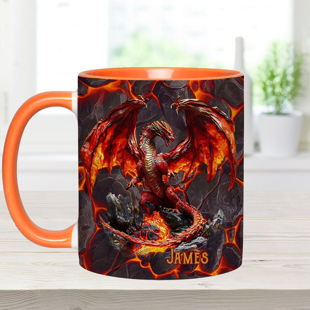 Feuerdrache - Personalisierte Tasse mit Drachenmotiv
