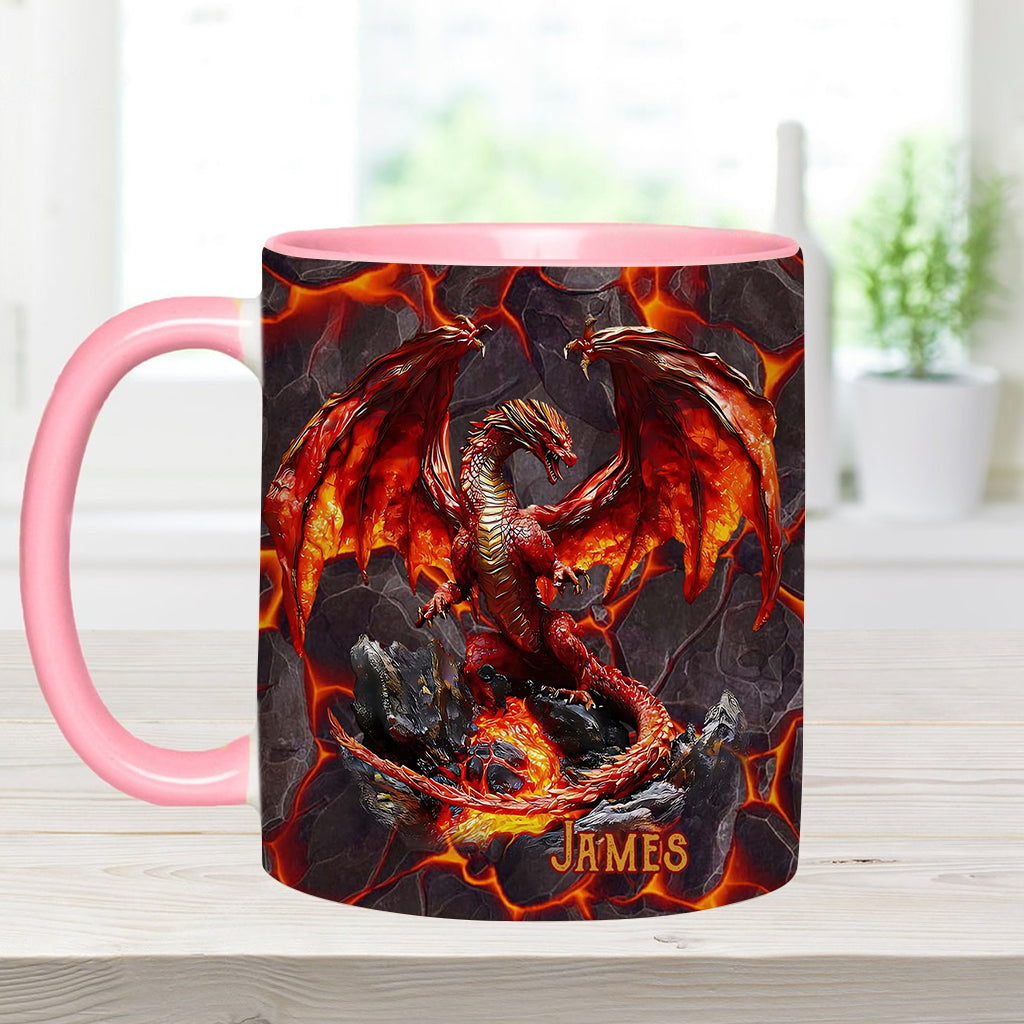Feuerdrache - Personalisierte Tasse mit Drachenmotiv