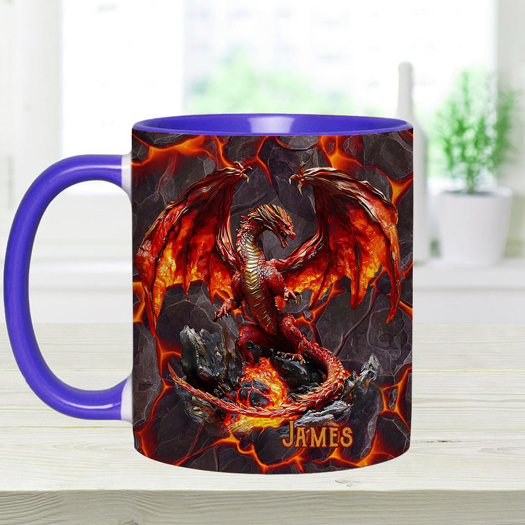 Feuerdrache - Personalisierte Tasse mit Drachenmotiv