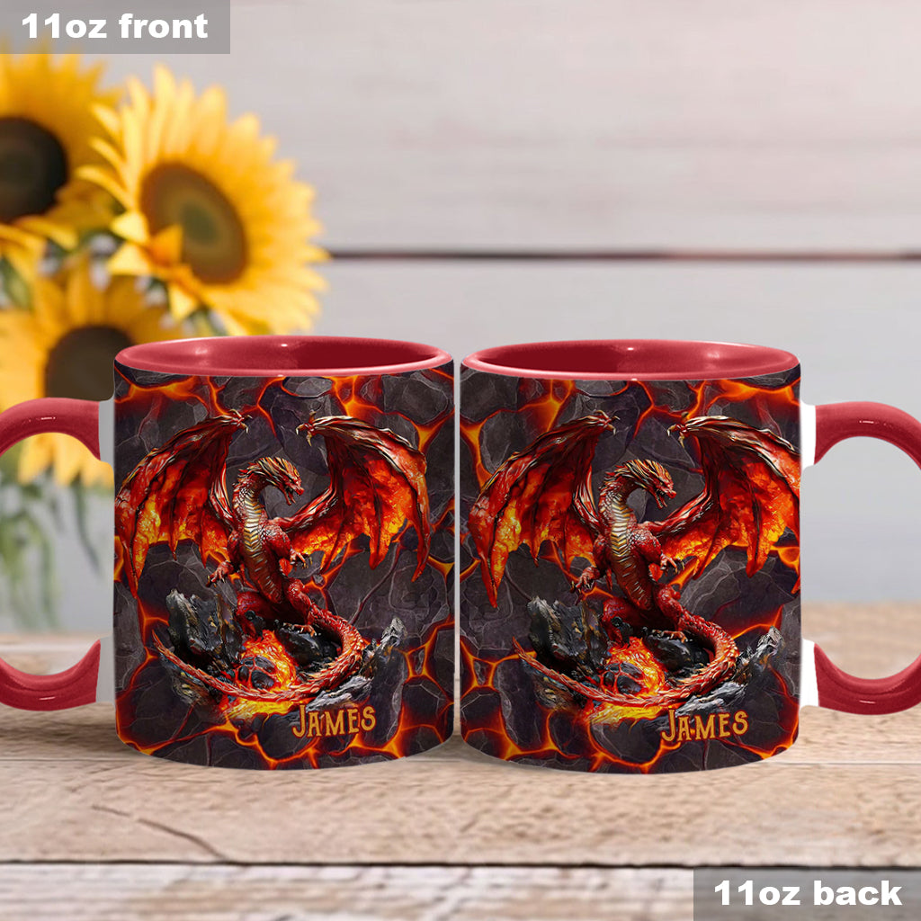 Feuerdrache - Personalisierte Tasse mit Drachenmotiv