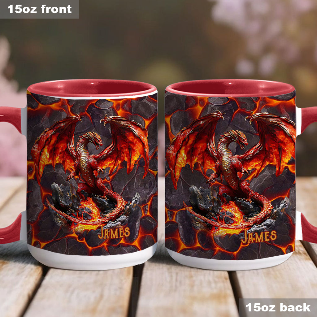 Feuerdrache - Personalisierte Tasse mit Drachenmotiv