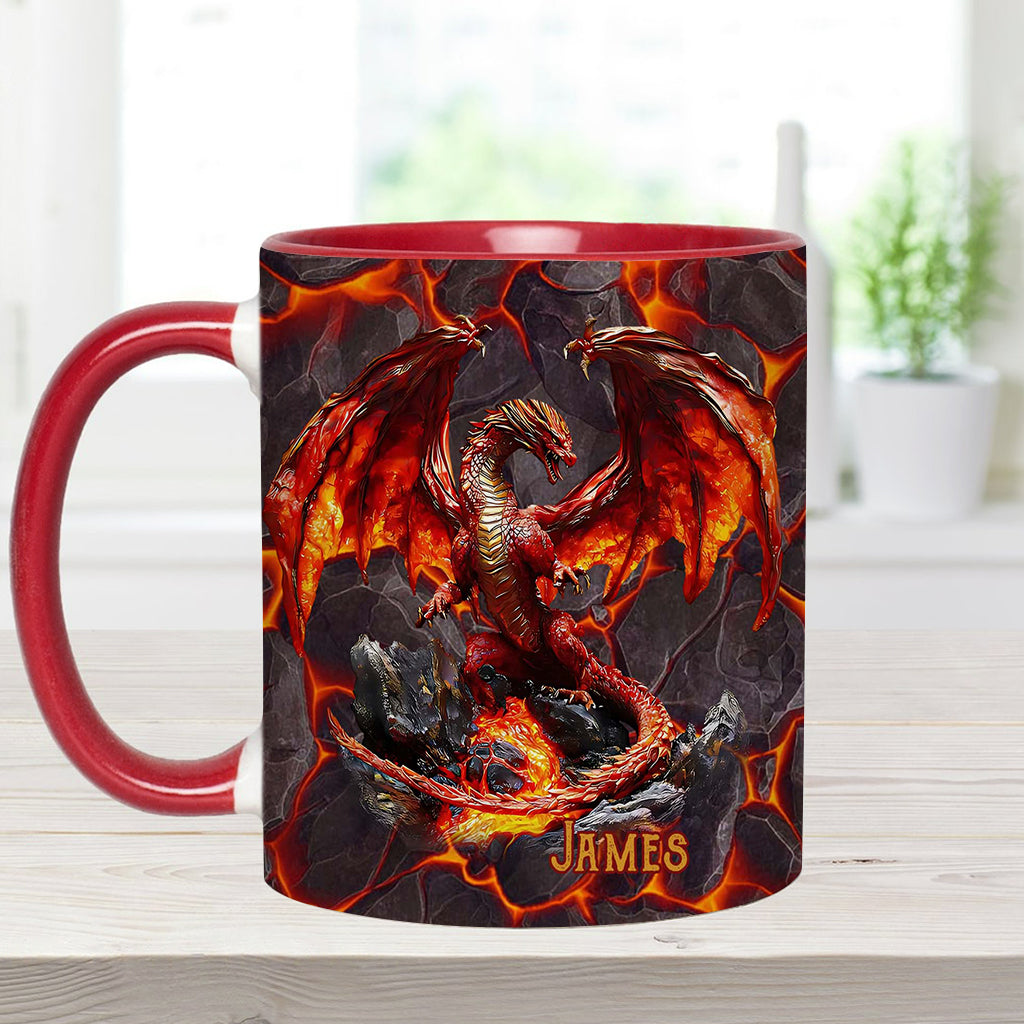 Feuerdrache - Personalisierte Tasse mit Drachenmotiv