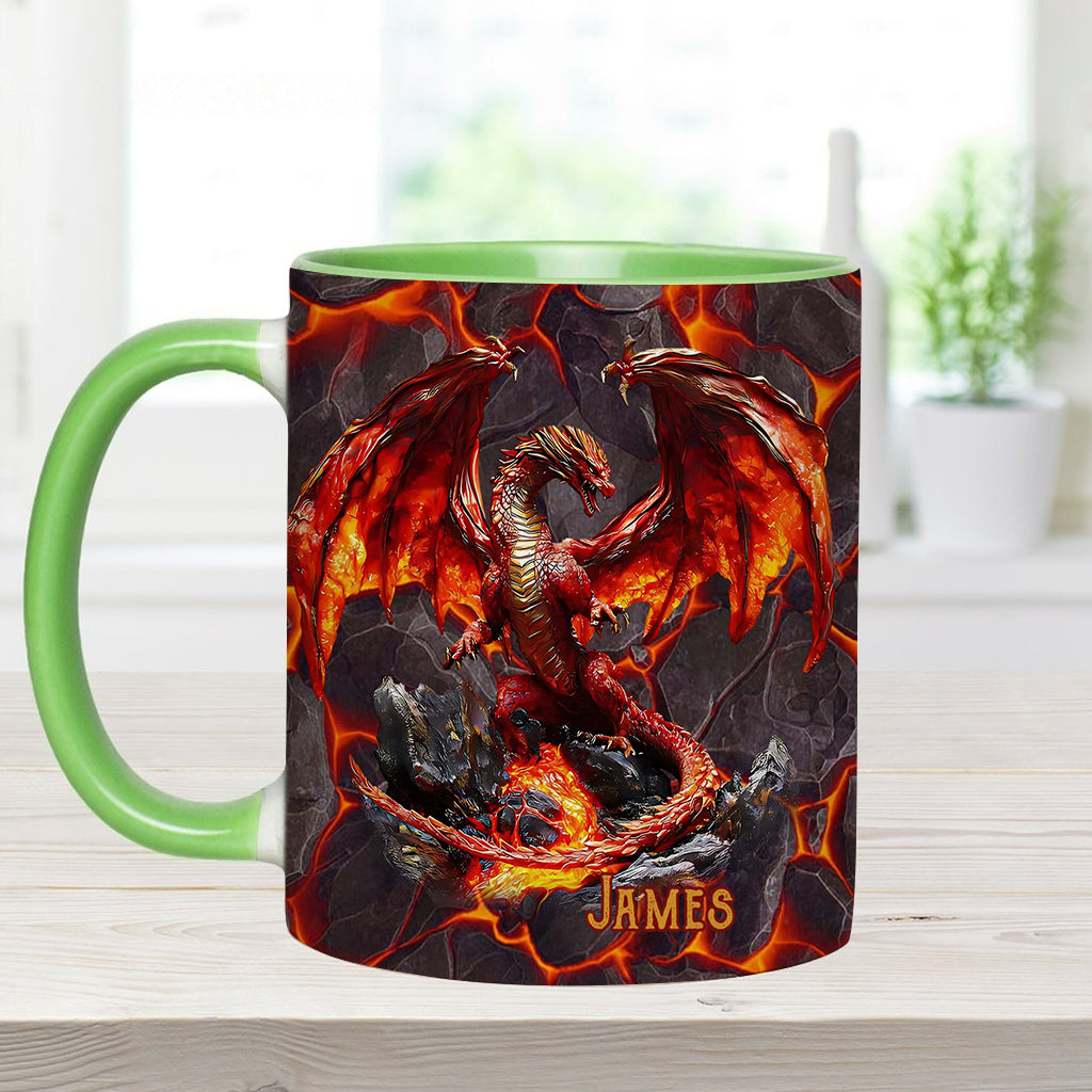 Feuerdrache - Personalisierte Tasse mit Drachenmotiv