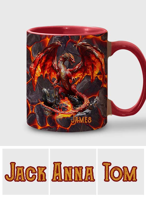 Feuerdrache - Personalisierte Tasse mit Drachenmotiv