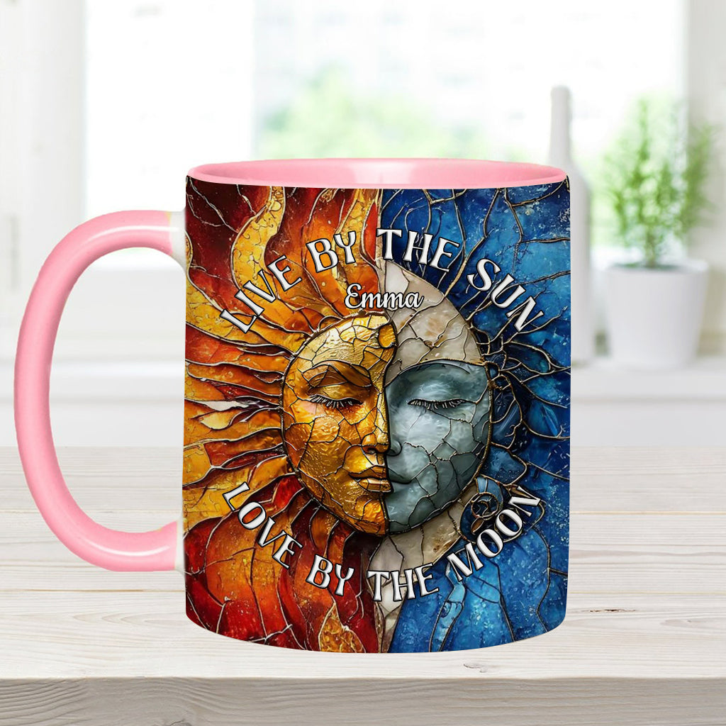 Vivre au rythme du soleil, aimer au rythme de la lune - Mug personnalisé style hippie