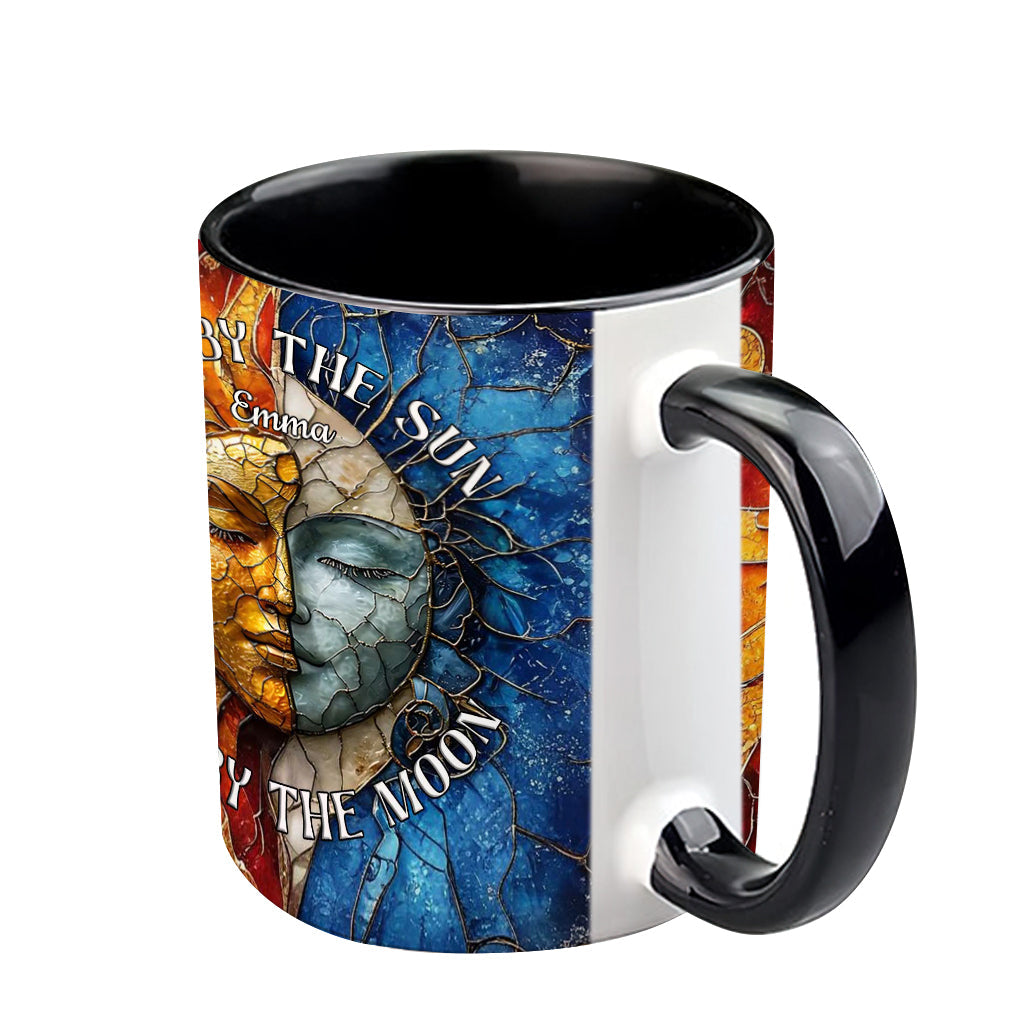 Vivre au rythme du soleil, aimer au rythme de la lune - Mug personnalisé style hippie
