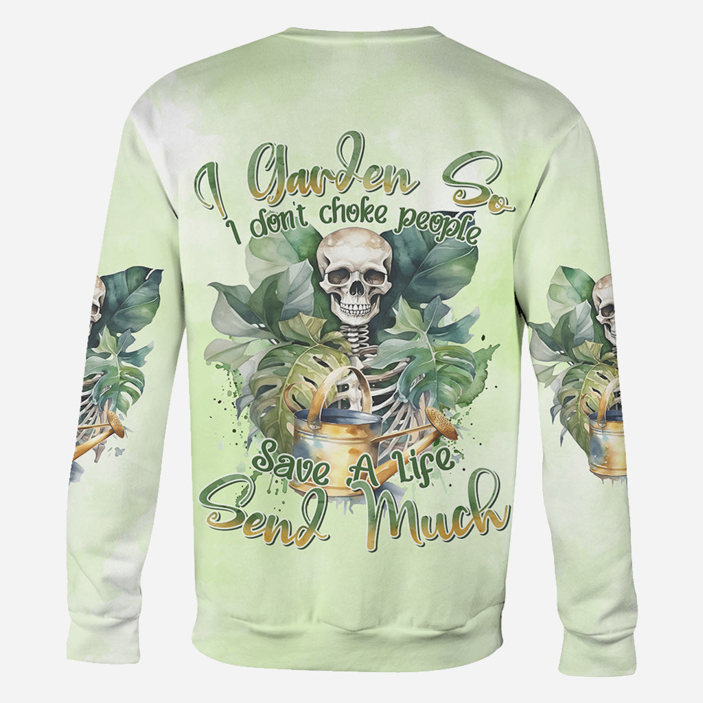 I Garden So I Don't Choke People - Personalized Gardening All Over Shirt