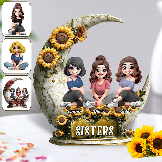 Sisters - Personalized Bestie Custom Shaped Acrylic Plaque