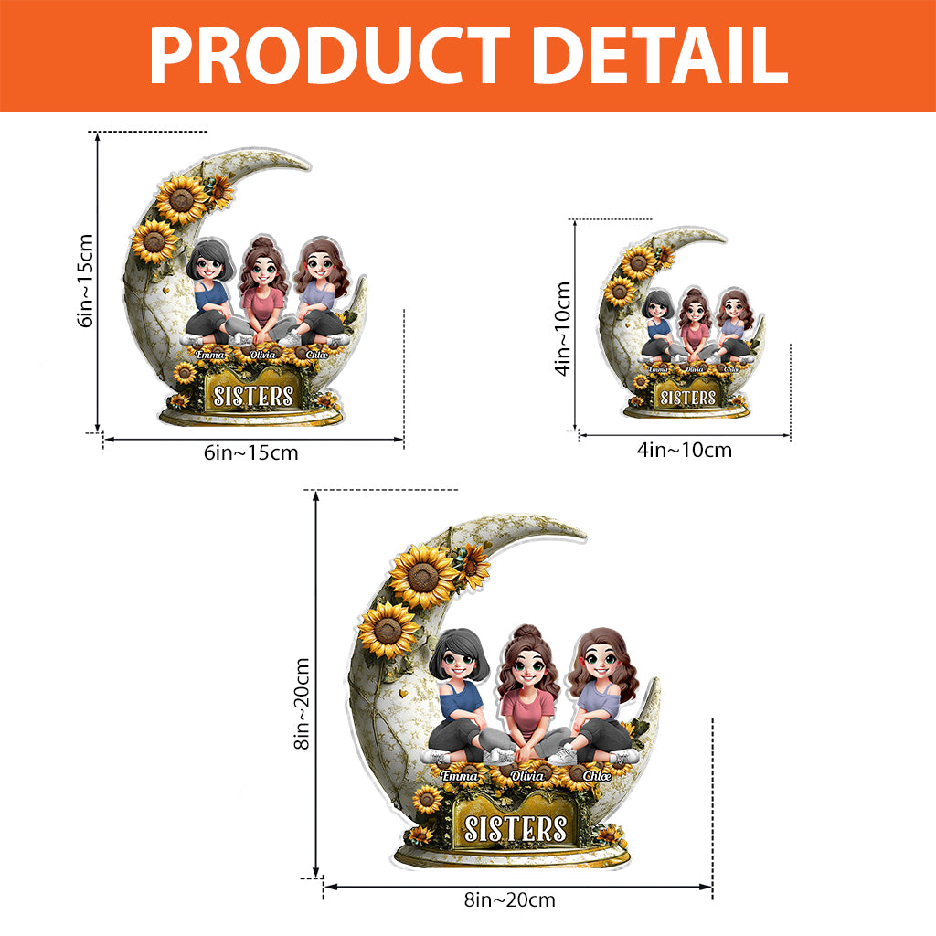 Sisters - Personalized Bestie Custom Shaped Acrylic Plaque