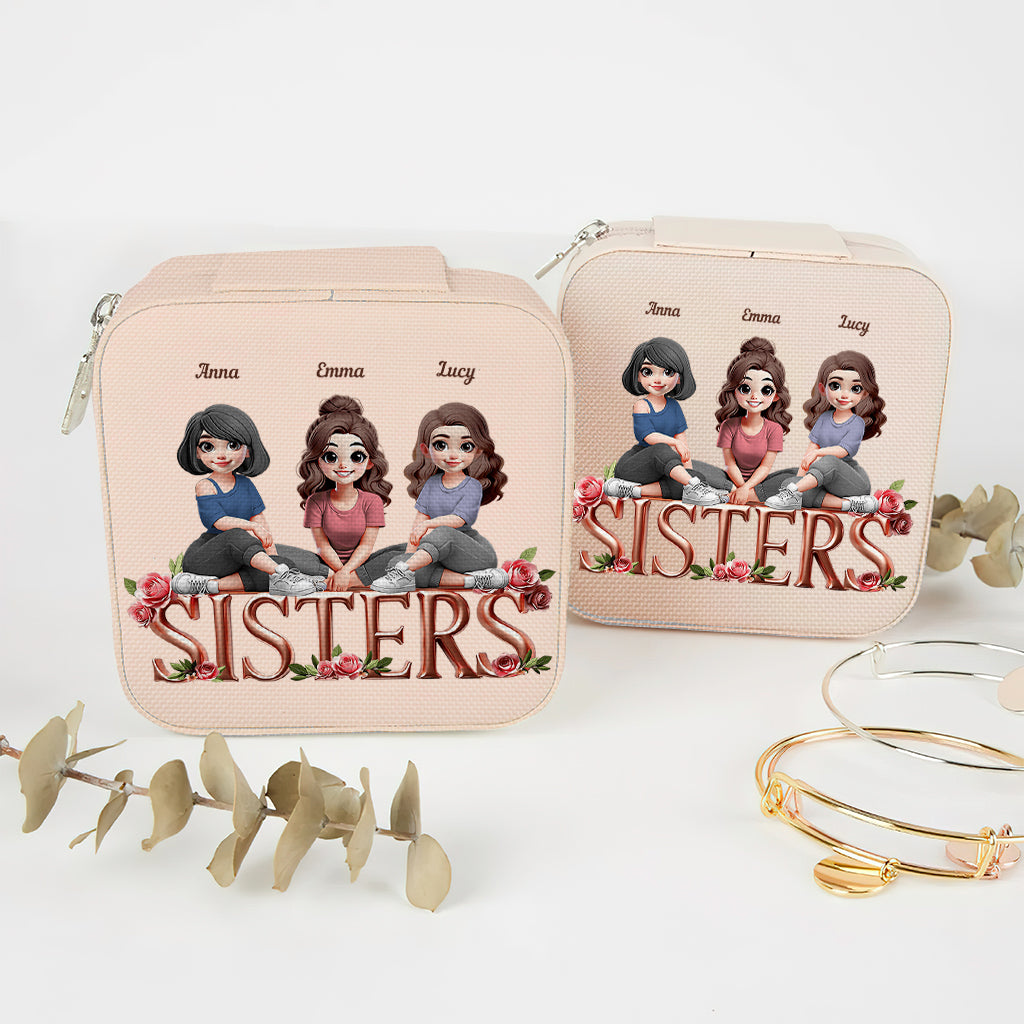 Coffret à bijoux personnalisé pour meilleures amies - Sœurs