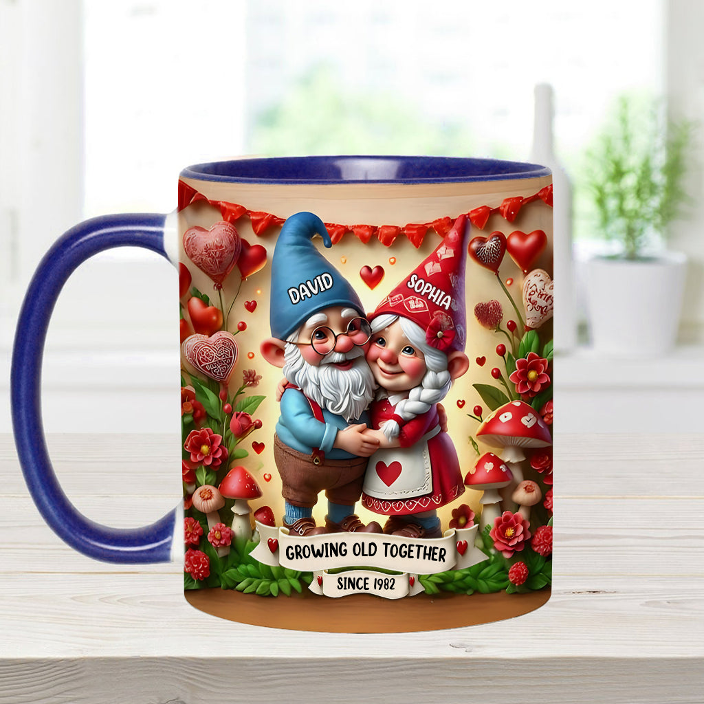 Growing Together - Personalized Husband And Wife Accent Mug