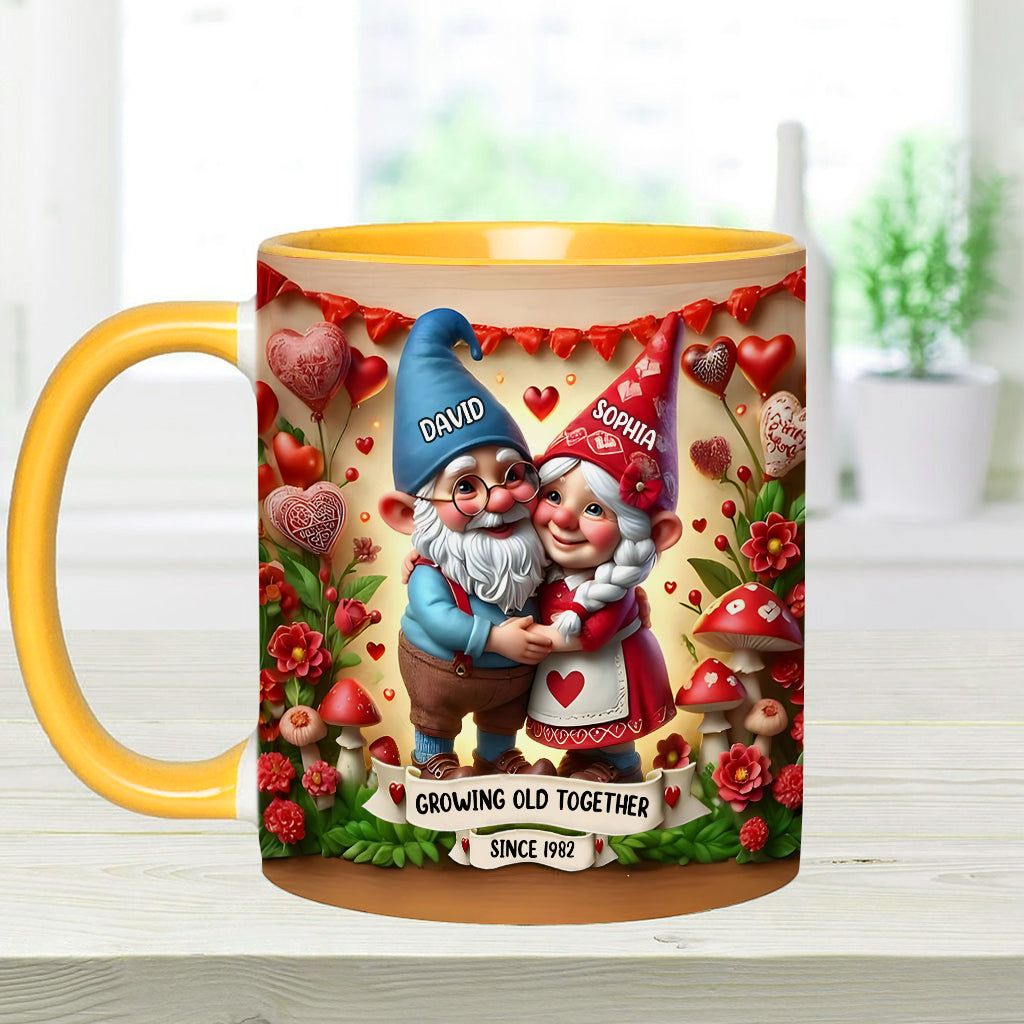 Growing Together - Personalized Husband And Wife Accent Mug