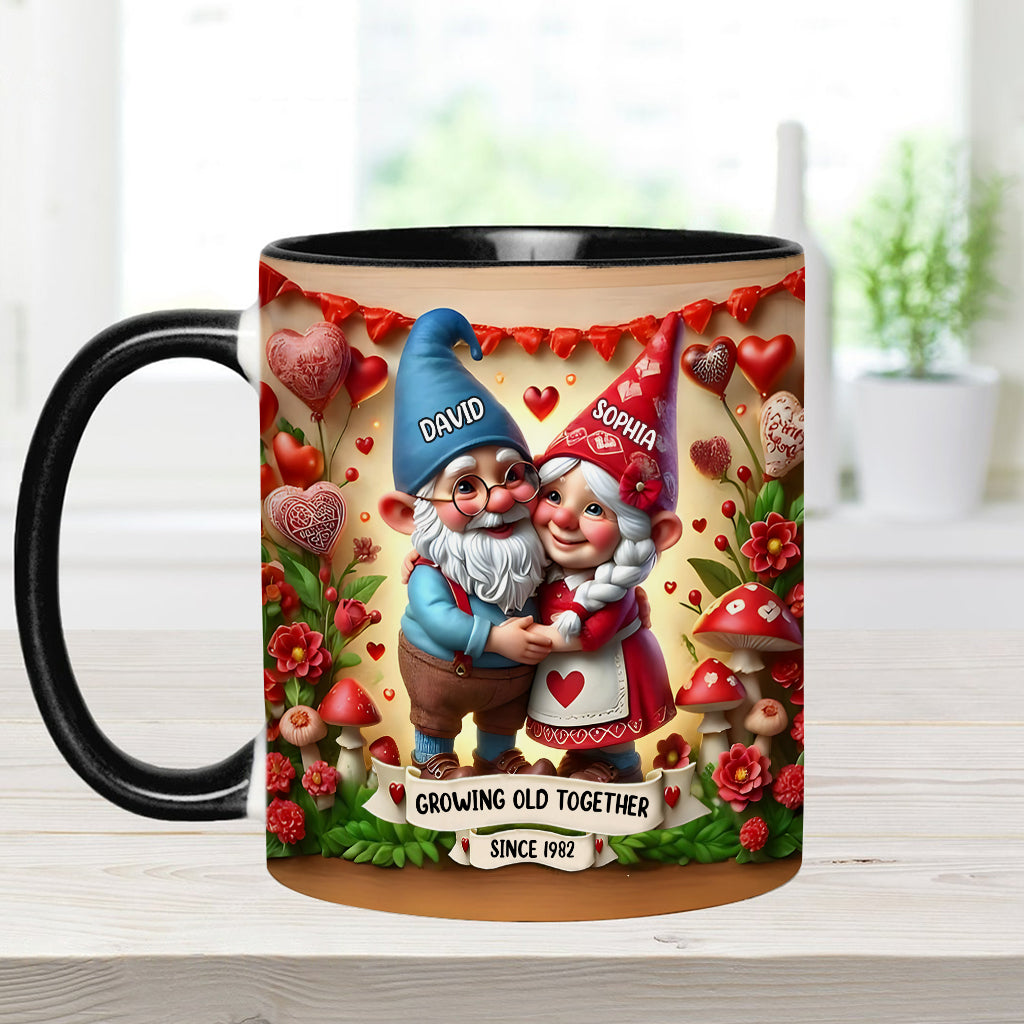 Growing Together - Personalized Husband And Wife Accent Mug