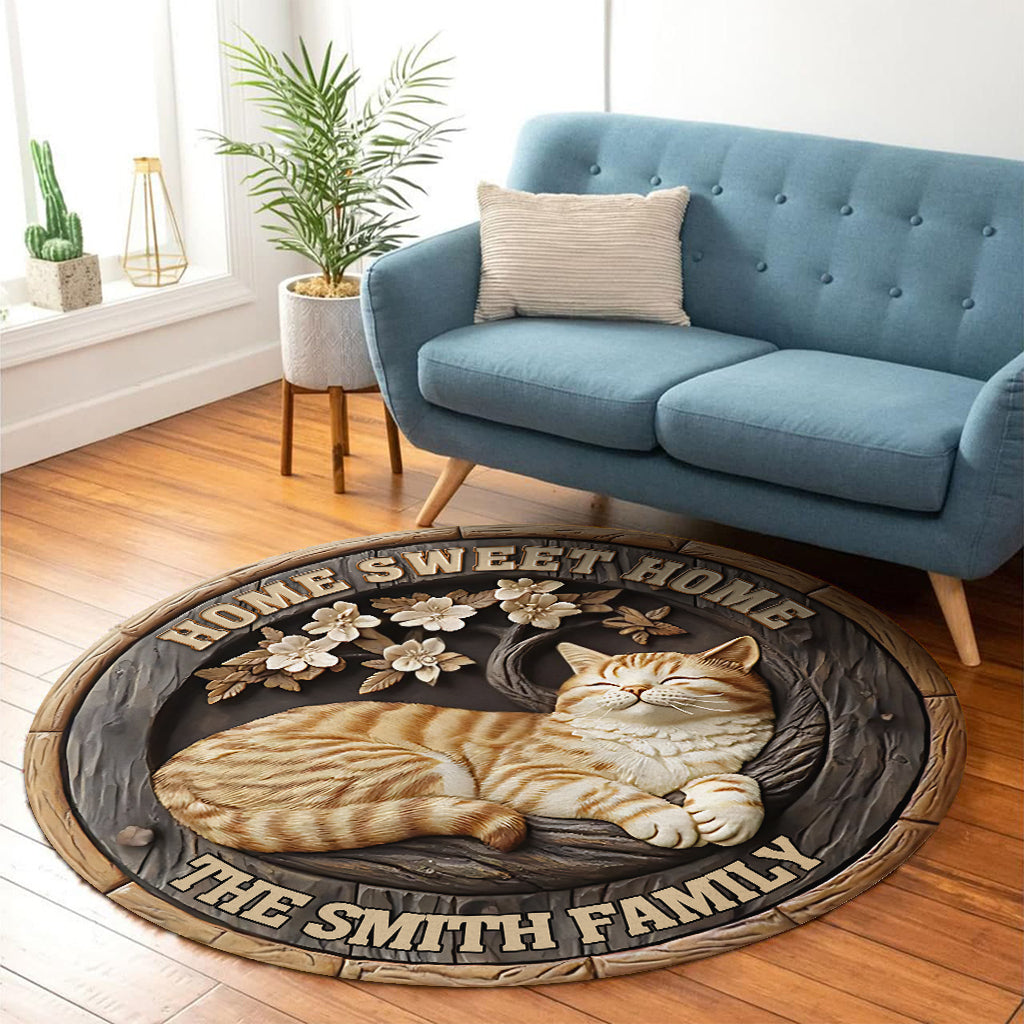 Love Cats - Personalized Cat Round Rug