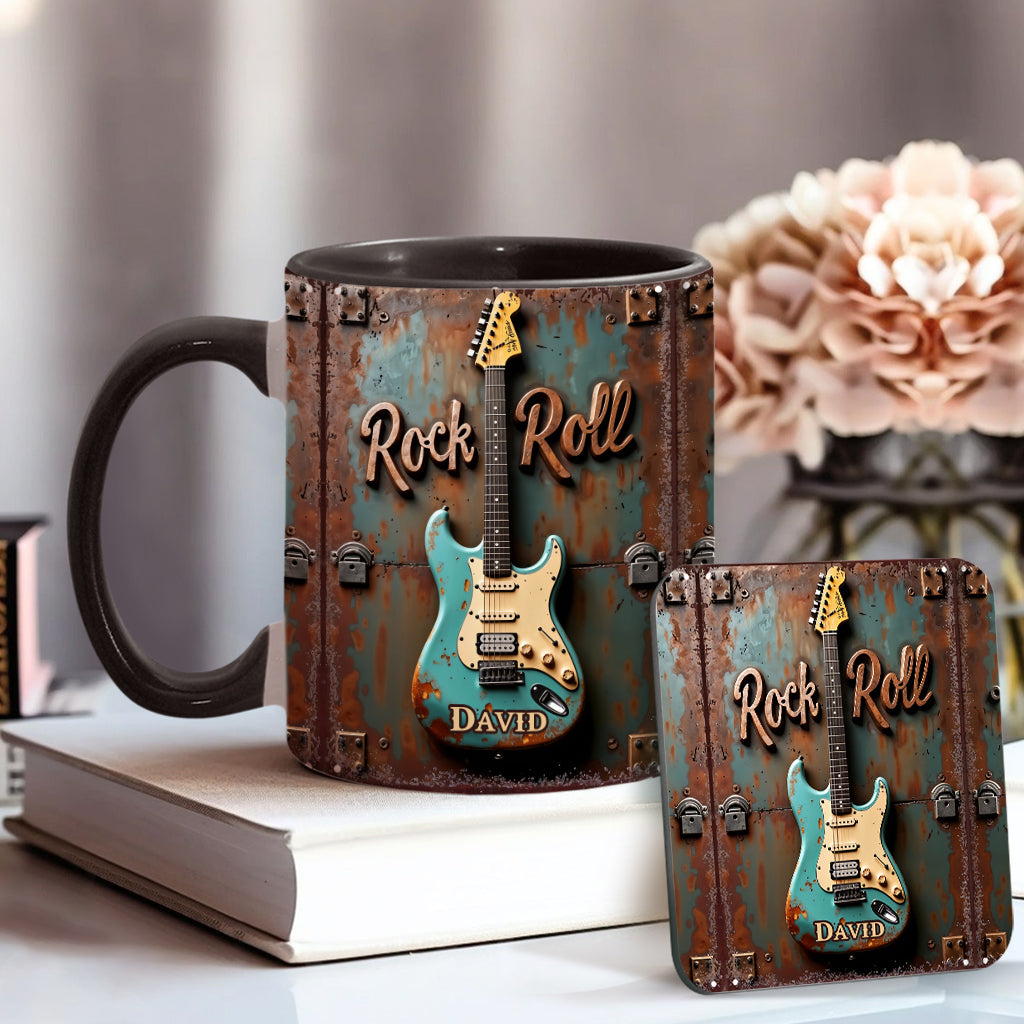 Rock & Roll – Personalisierte Tasse mit Gitarrenmotiv