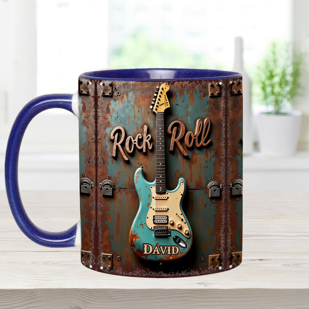 Rock & Roll – Personalisierte Tasse mit Gitarrenmotiv