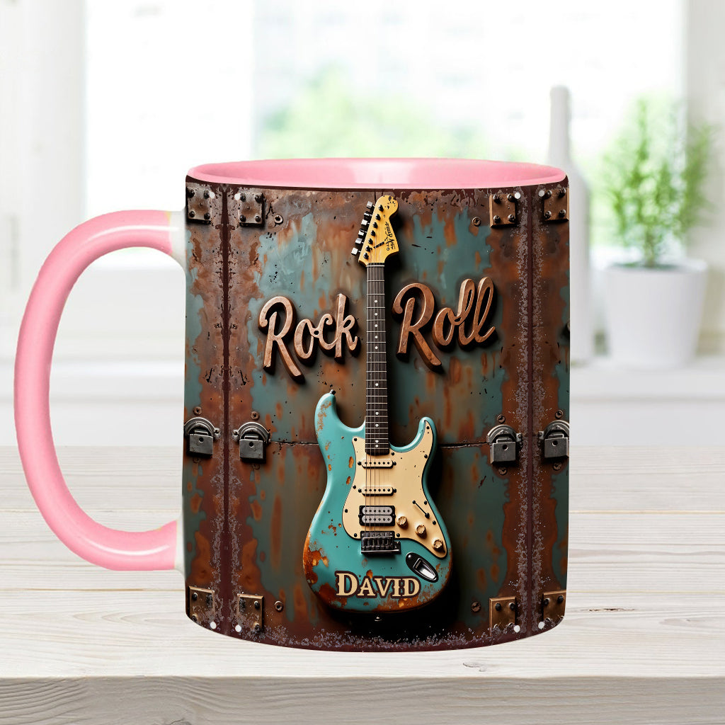 Rock & Roll – Personalisierte Tasse mit Gitarrenmotiv