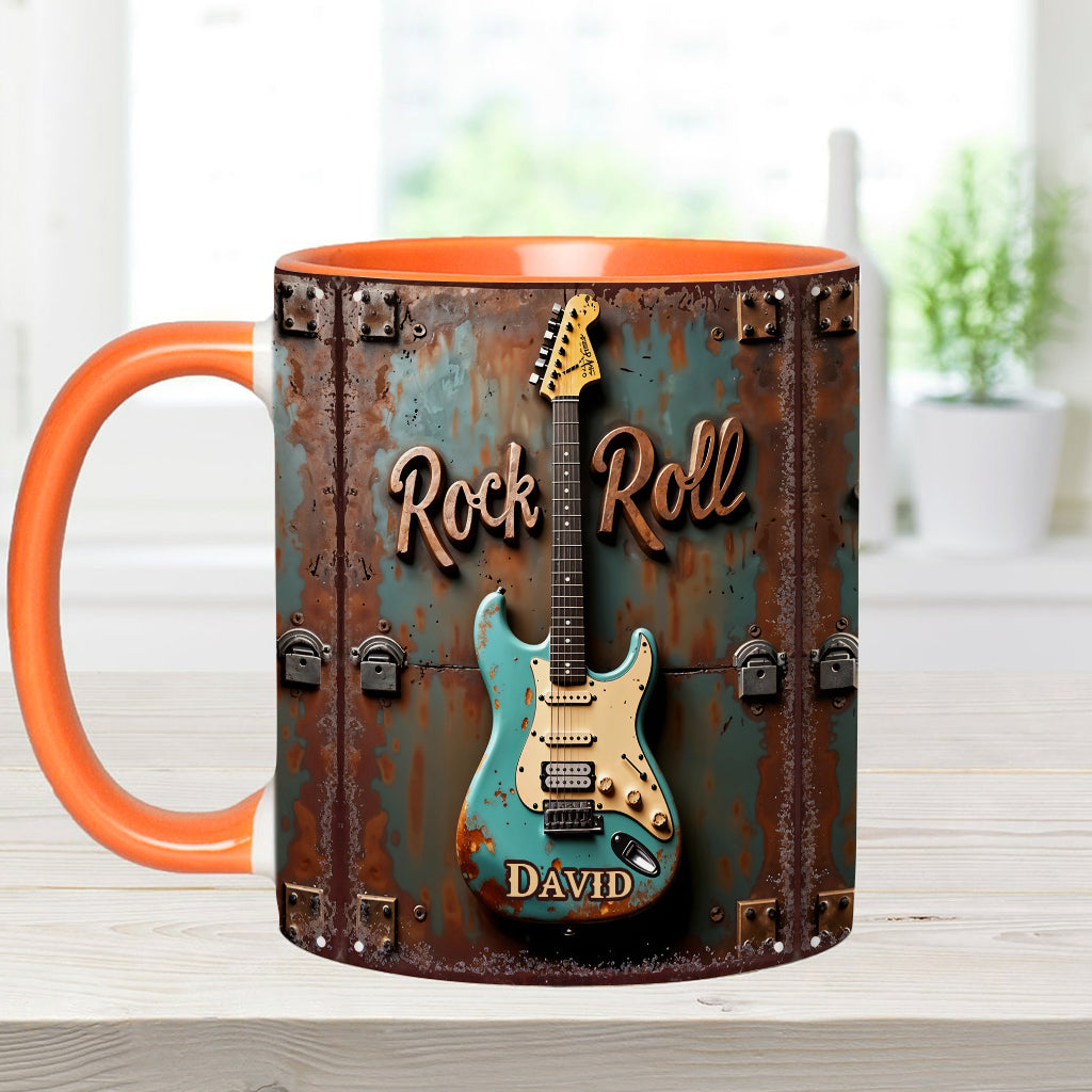 Rock & Roll – Personalisierte Tasse mit Gitarrenmotiv