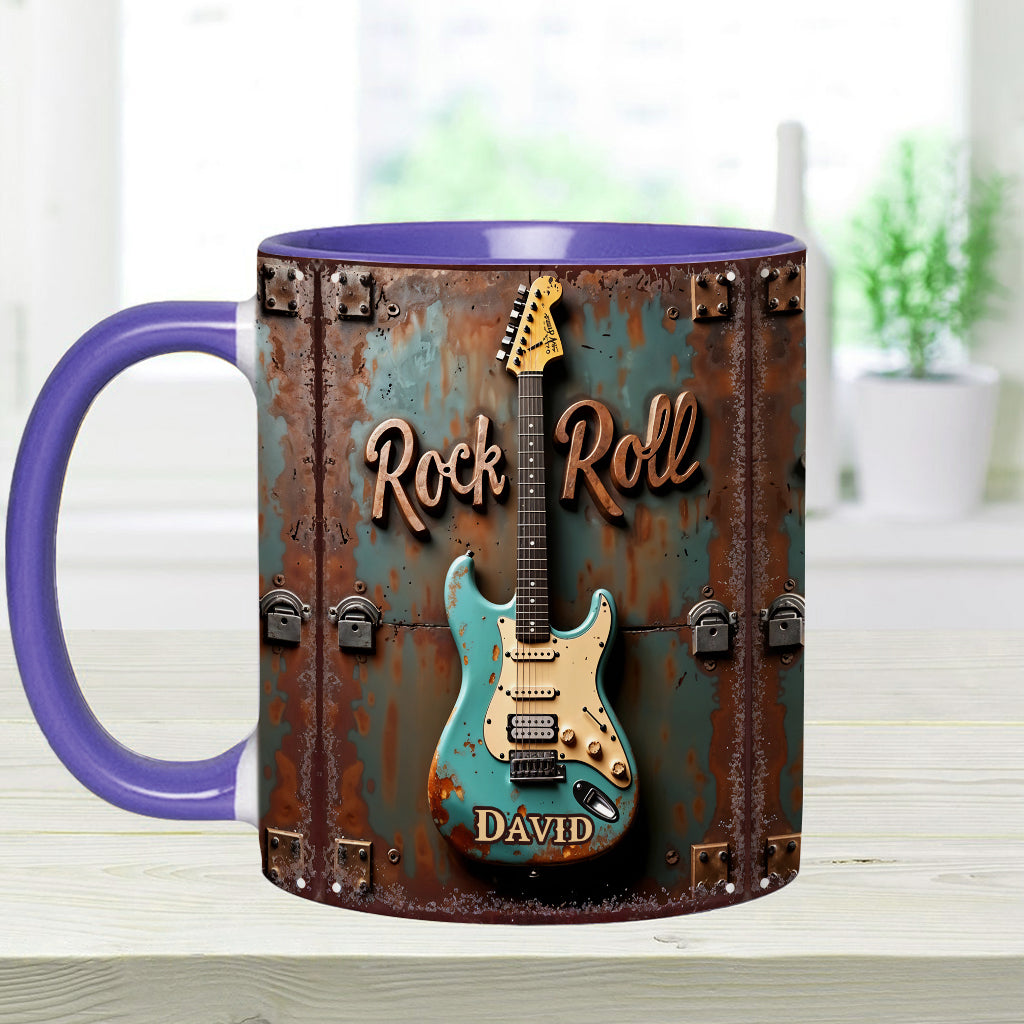Rock & Roll – Personalisierte Tasse mit Gitarrenmotiv