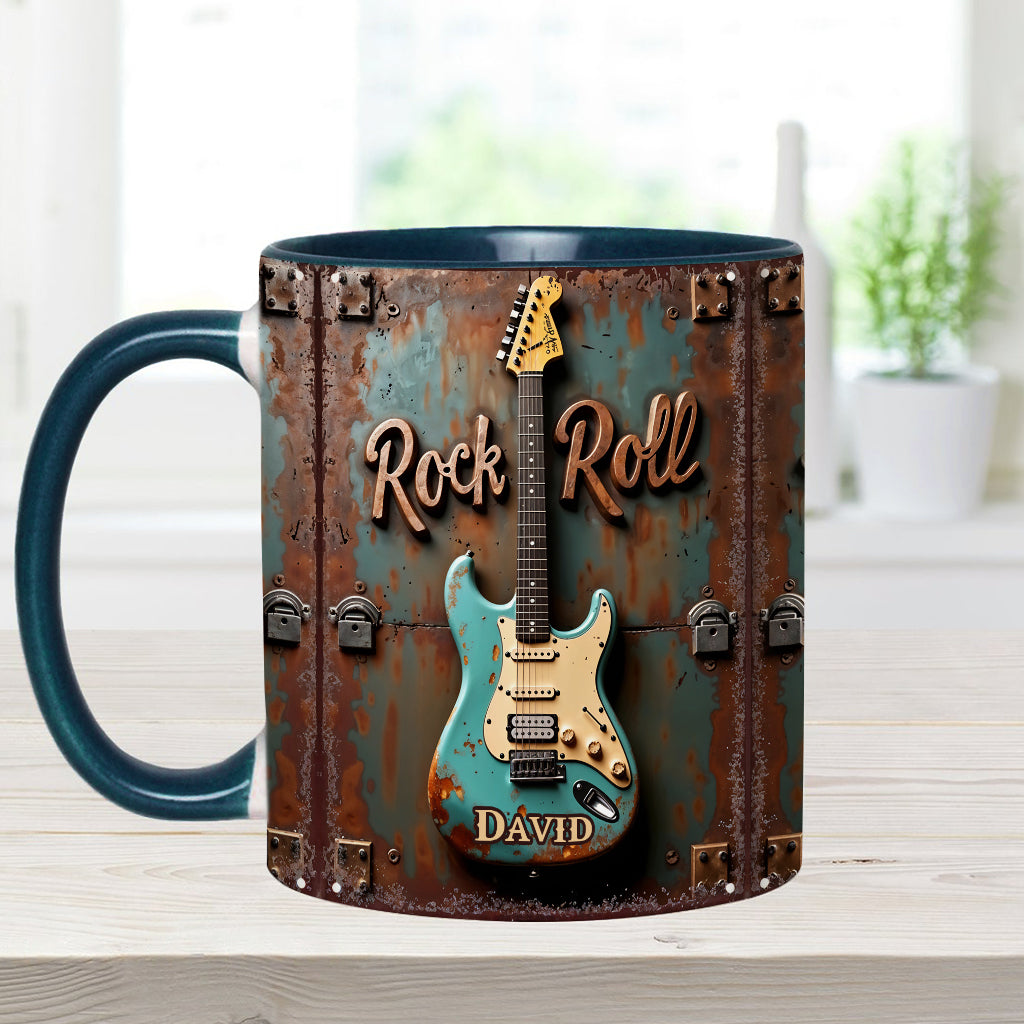 Rock & Roll – Personalisierte Tasse mit Gitarrenmotiv