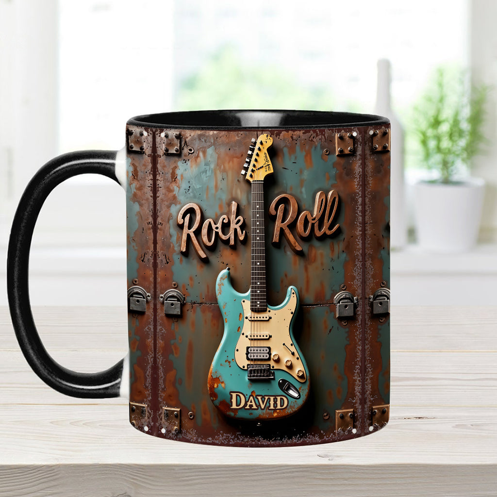Rock & Roll – Personalisierte Tasse mit Gitarrenmotiv
