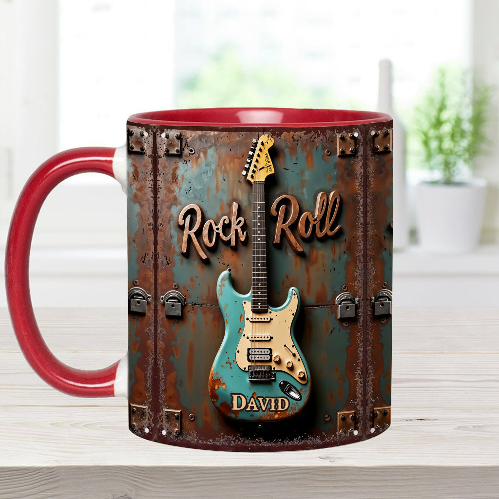 Rock & Roll – Personalisierte Tasse mit Gitarrenmotiv