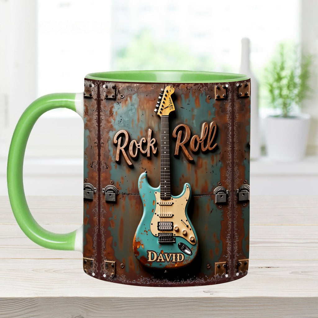 Rock & Roll – Personalisierte Tasse mit Gitarrenmotiv