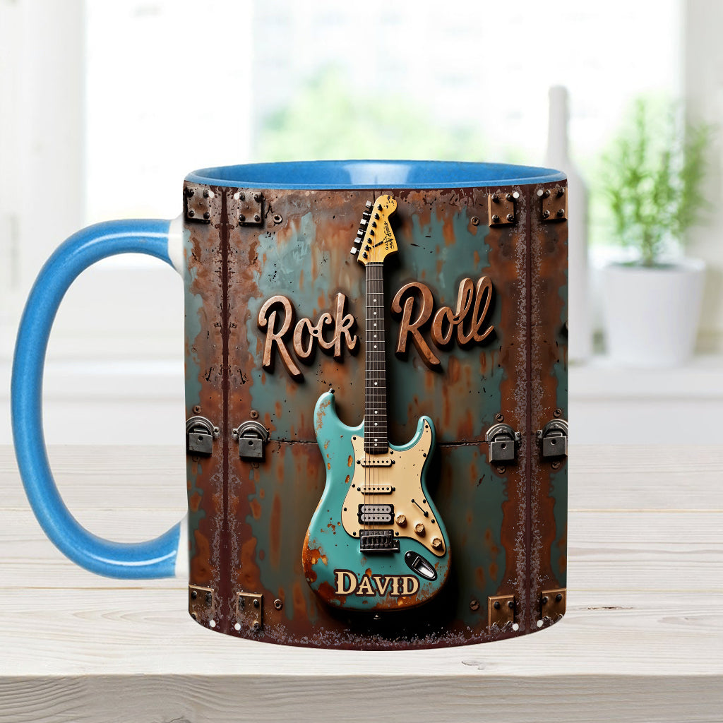 Rock & Roll – Personalisierte Tasse mit Gitarrenmotiv