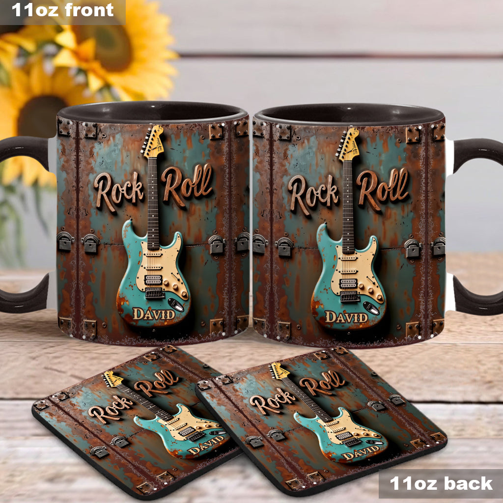 Rock & Roll – Personalisierte Tasse mit Gitarrenmotiv