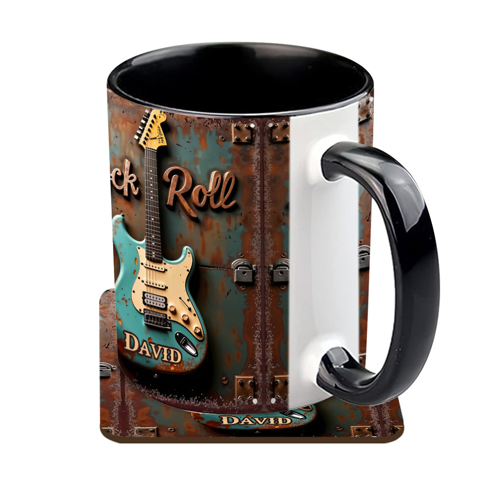 Rock & Roll – Personalisierte Tasse mit Gitarrenmotiv