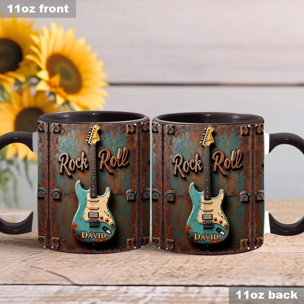 Rock & Roll – Personalisierte Tasse mit Gitarrenmotiv
