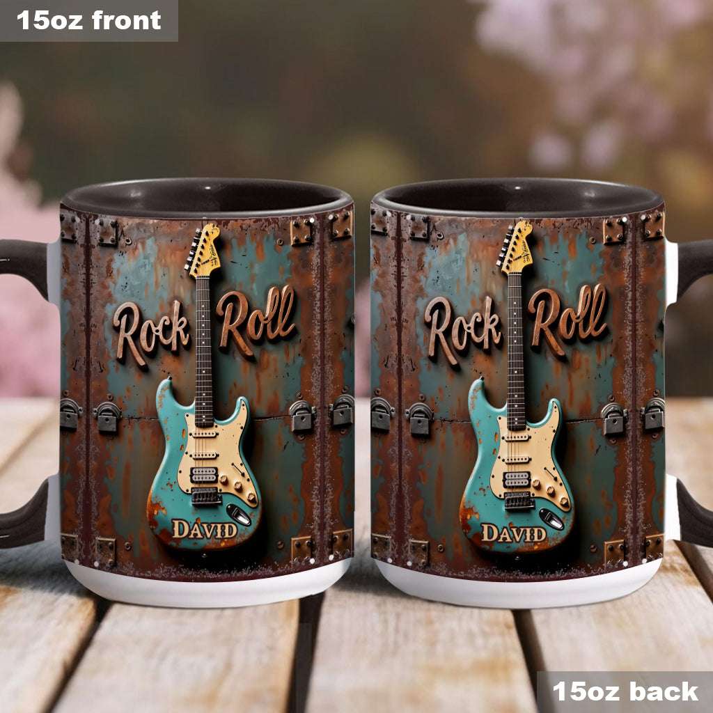 Rock & Roll – Personalisierte Tasse mit Gitarrenmotiv
