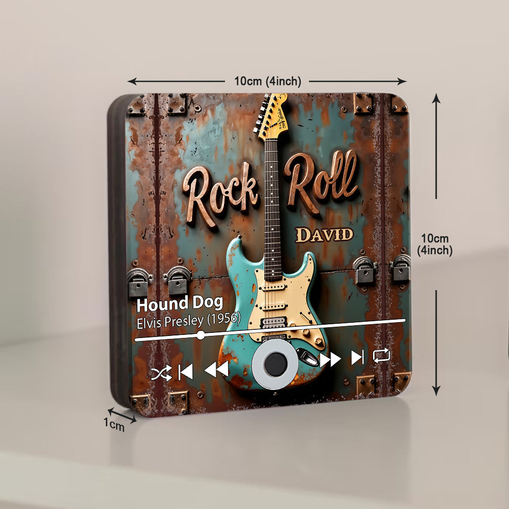 Aimant de réfrigérateur personnalisé Rock N Roll - Musique de guitare